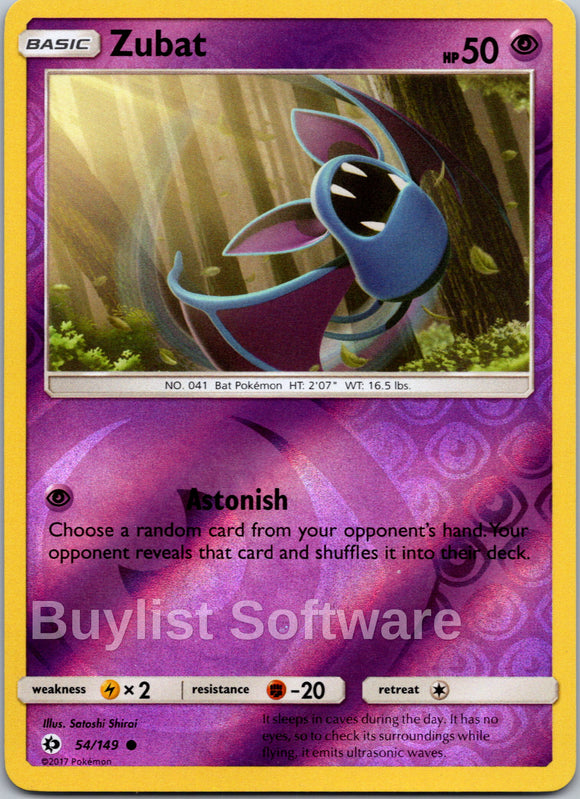 Zubat [54/149] [Sun & Moon Base Set] Reverse Holofoil