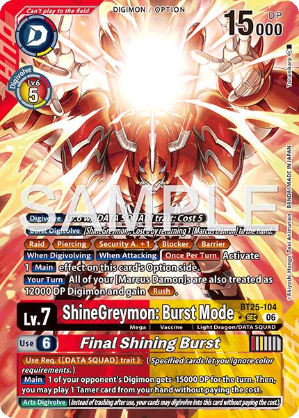 ShineGreymon: Burst Mode // Final Shining Burst (Alternate Art)