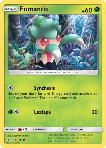 Fomantis [14/149] [Sun & Moon Base Set]