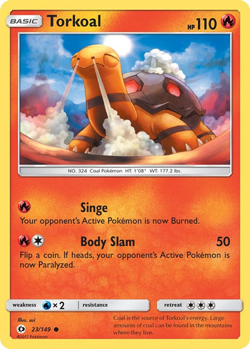 Torkoal [23/149] [Sun & Moon Base Set] Reverse Holofoil
