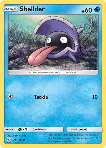 Shellder [33/149] [Sun & Moon Base Set] Reverse Holofoil