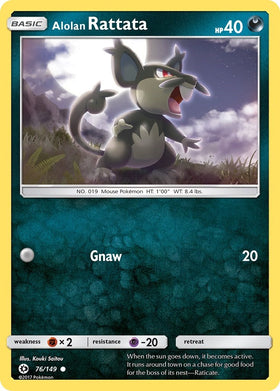 Alolan Rattata [76/149] [Sun & Moon Base Set] Reverse Holofoil