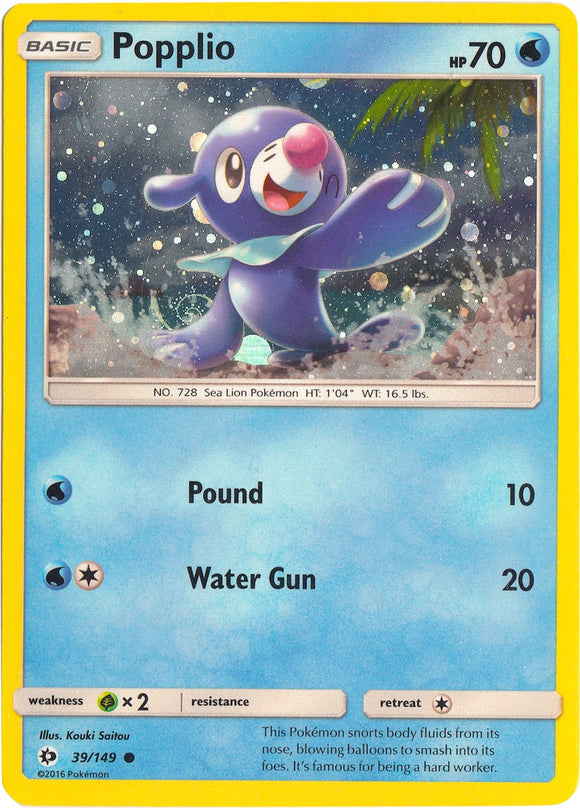 Popplio (Cosmos Holo) [039/149] [Sun & Moon Base Set] Holofoil