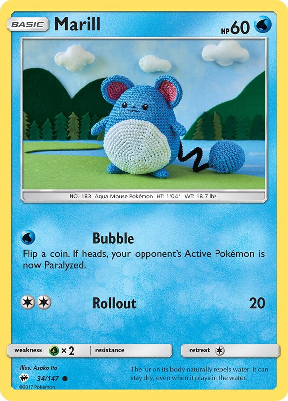 Marill [34/147] [Burning Shadows] Reverse Holofoil