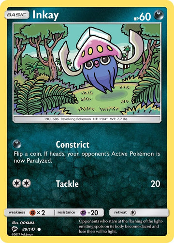 Inkay [89/147] [Burning Shadows] Reverse Holofoil