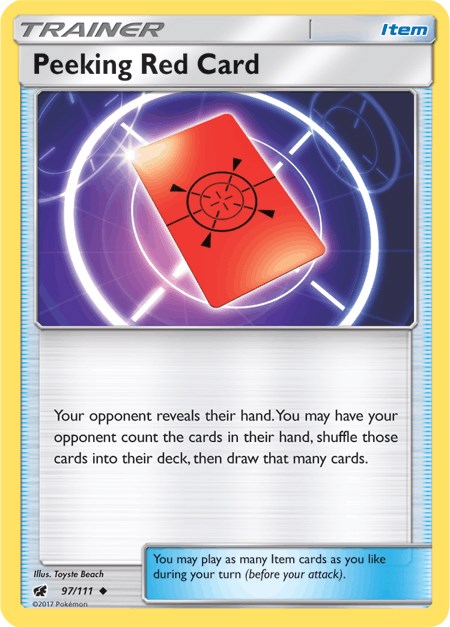 Peeking Red Card [97/111] [Crimson Invasion]