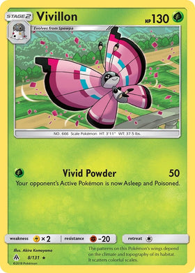 Vivillon [8/131] [Forbidden Light] Reverse Holofoil