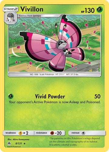 Vivillon [8/131] [Forbidden Light] Reverse Holofoil