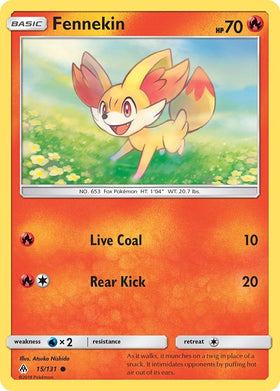 Fennekin (15) [15/131] [Forbidden Light] Reverse Holofoil