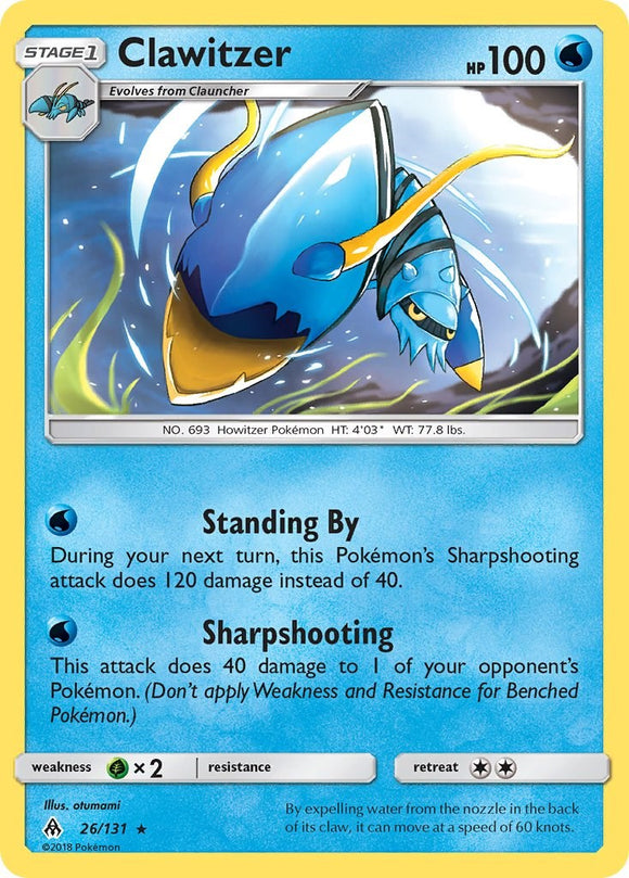 Clawitzer [26/131] [Forbidden Light] Reverse Holofoil
