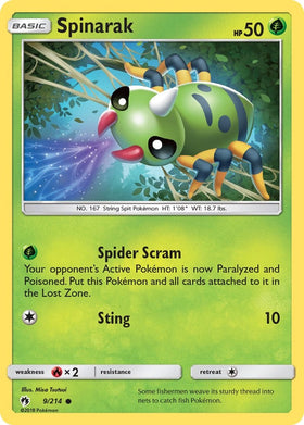 Spinarak [9/214] [Lost Thunder] Reverse Holofoil