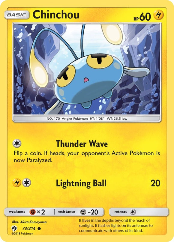 Chinchou [73/214] [Lost Thunder] Reverse Holofoil