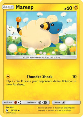 Mareep (76) [76/214] [Lost Thunder] Reverse Holofoil