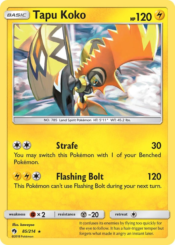Tapu Koko [85/214] [Lost Thunder] Reverse Holofoil