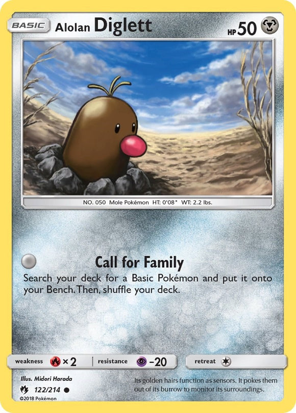Alolan Diglett [122/214] [Lost Thunder] Reverse Holofoil