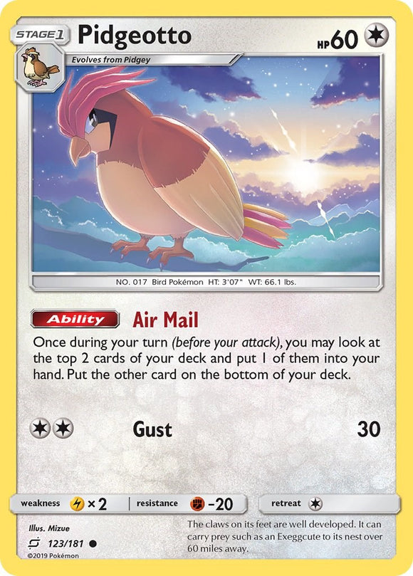 Pidgeotto [123/181] [Team Up] Reverse Holofoil