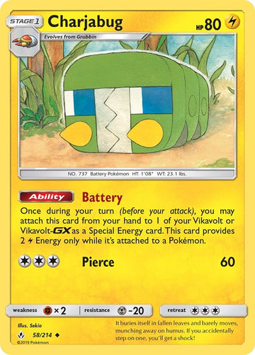 Charjabug [58/214] [Unbroken Bonds] Reverse Holofoil