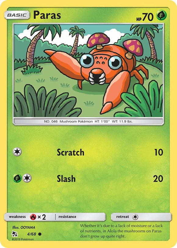 Paras [4/68] [Hidden Fates] Reverse Holofoil