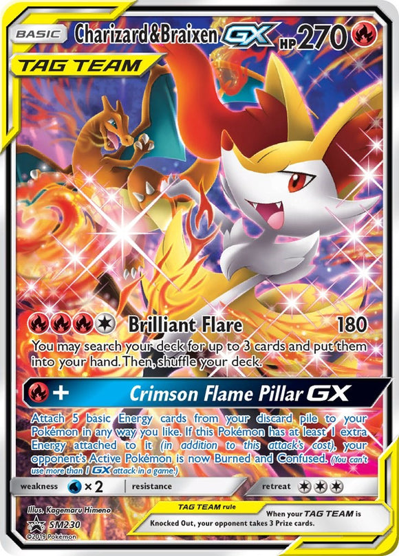 Charizard & Braixen GX [SM230] [Sun & Moon Promos] Holofoil