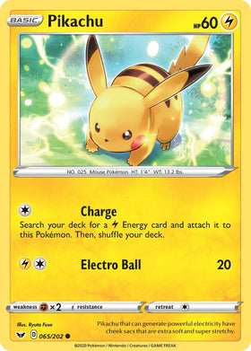 Pikachu [065/202] [Sword & Shield Base Set]