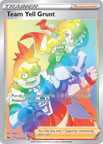 Team Yell Grunt [210/202] [Sword & Shield Base Set] Holofoil