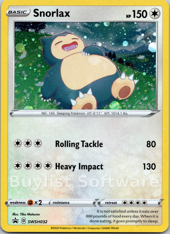 Snorlax [SWSH032] [Sword & Shield Promo Cards] Holofoil