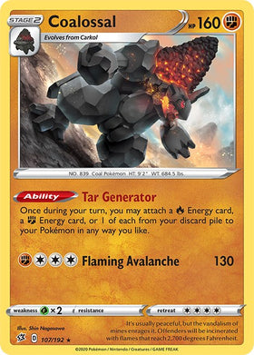 Coalossal [107/192] [Rebel Clash] Holofoil