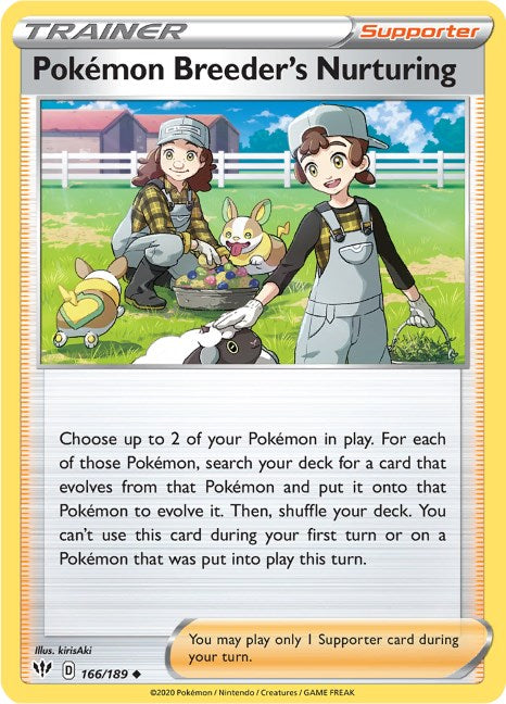 Pokemon Breeder's Nurturing [166/189] [Darkness Ablaze] Reverse Holofoil