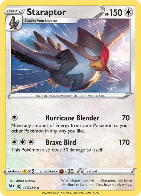 Staraptor [147/189] [Darkness Ablaze]