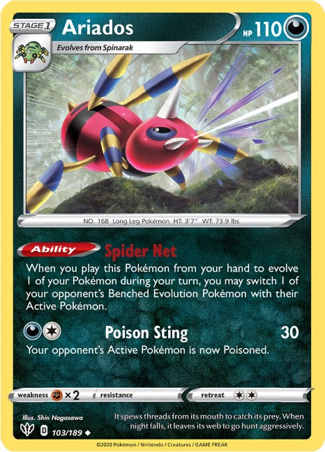 Ariados [103/189] [Darkness Ablaze] Reverse Holofoil