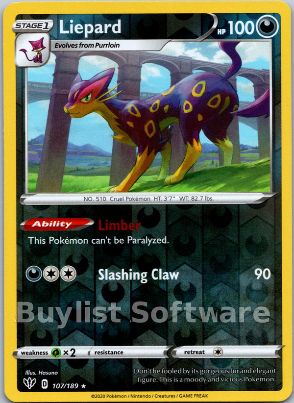 Liepard [107/189] [Darkness Ablaze] Reverse Holofoil