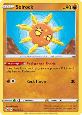 Solrock [092/189] [Darkness Ablaze] Reverse Holofoil