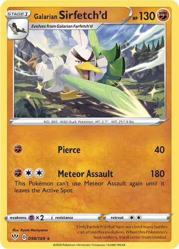 Galarian Sirfetch'd [098/189] [Darkness Ablaze] Reverse Holofoil