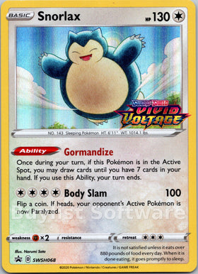 Snorlax (Sword & Shield Promo Cards Stamped) [SWSH068] [Sword & Shield Promo Cards] Holofoil