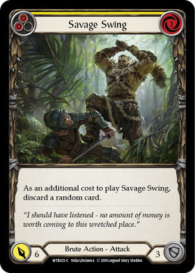Savage Swing (Yellow) [WTR021] [Welcome to Rathe] Unlimited Edition Rainbow Foil