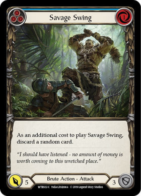 Savage Swing (Blue) [WTR022] [Welcome to Rathe] Unlimited Edition Rainbow Foil