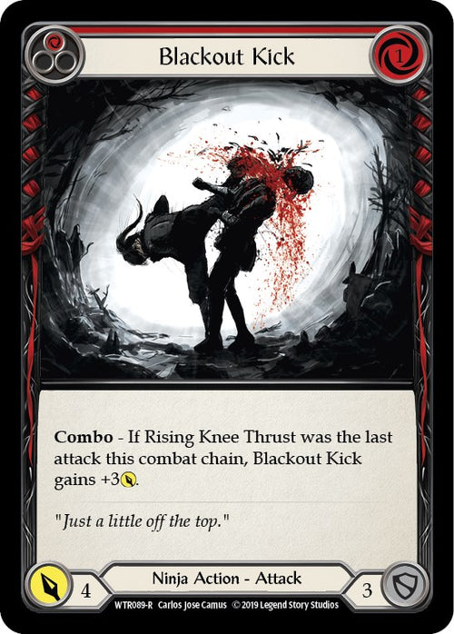 Blackout Kick (Red) [WTR089] [Welcome to Rathe] 1st Edition Rainbow Foil