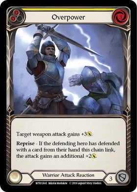 Overpower (Yellow) [WTR124] [Welcome to Rathe] 1st Edition Rainbow Foil