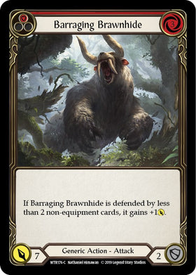 Barraging Brawnhide (Red) [WTR176] [Welcome to Rathe] Unlimited Edition Rainbow Foil