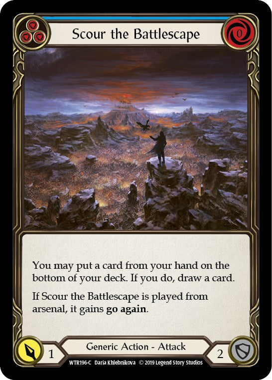 Scour the Battlescape (Blue) [WTR196] [Welcome to Rathe] 1st Edition Normal
