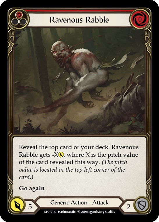 Ravenous Rabble (Red) [ARC191] [Arcane Rising] 1st Edition Normal