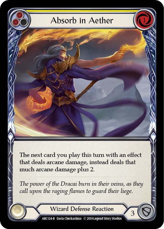 Absorb in Aether (Yellow) [ARC124] [Arcane Rising] 1st Edition Normal