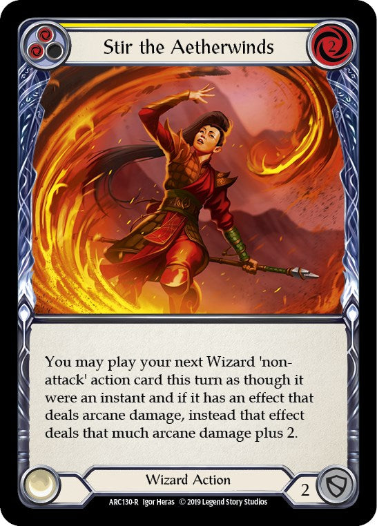 Stir the Aetherwinds (Yellow) [ARC130] [Arcane Rising] 1st Edition Normal