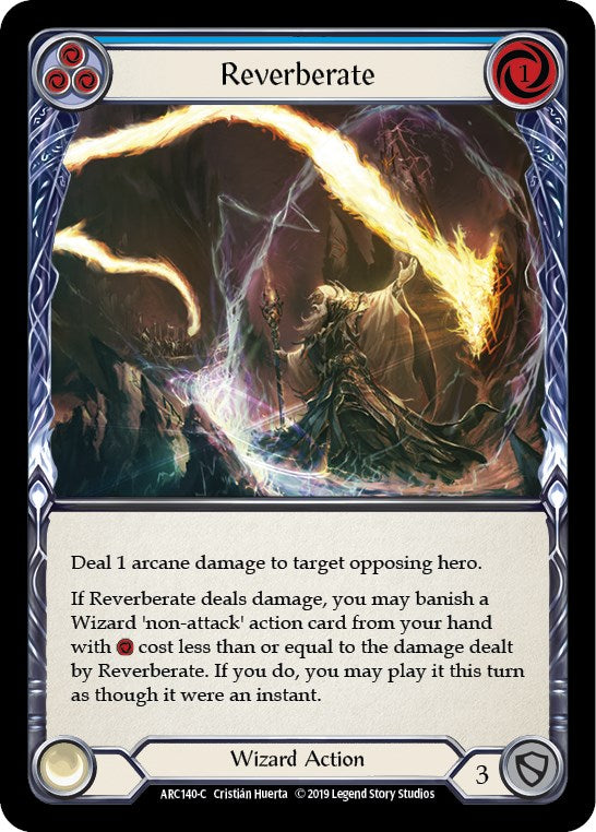 Reverberate (Blue) [ARC140] [Arcane Rising] 1st Edition Normal