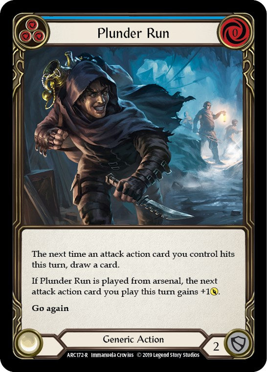 Plunder Run (Blue) [ARC172] [Arcane Rising] 1st Edition Normal