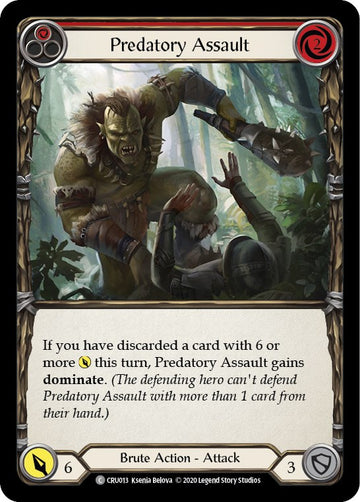Predatory Assault (Red) [CRU013] [Crucible of War] Unlimited Edition Rainbow Foil