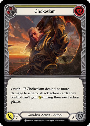 Chokeslam (Yellow) [CRU036] [Crucible of War] Unlimited Edition Rainbow Foil