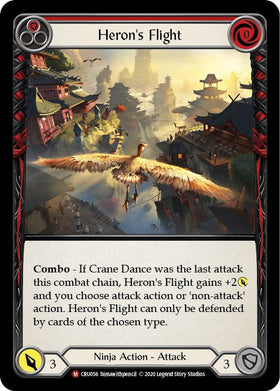 Heron's Flight [CRU056] [Crucible of War] Unlimited Edition Rainbow Foil
