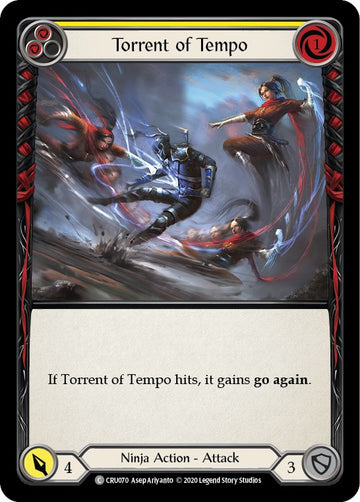 Torrent of Tempo (Yellow) [CRU070] [Crucible of War] Unlimited Edition Rainbow Foil