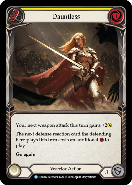 Dauntless (Yellow) [CRU086] [Crucible of War] Unlimited Edition Rainbow Foil